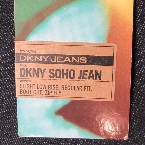 DKNY Boot Cut Regular Fit Soho Denim Jeans Sz 8 Wide Leg Flared Flap Pockets NWT - Picture 5 of 16